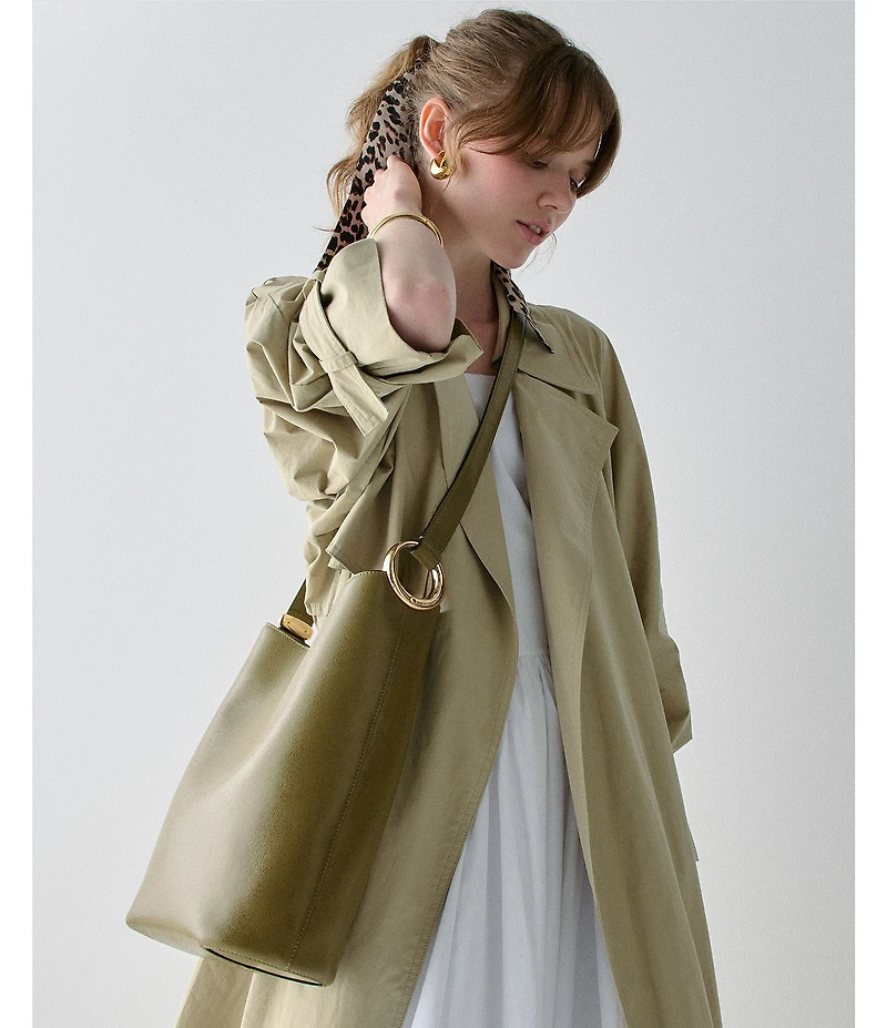 kate spade new york Halo Glazed Leather Bucket Bag