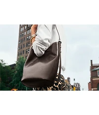kate spade new york Halo Glazed Leather Bucket Bag
