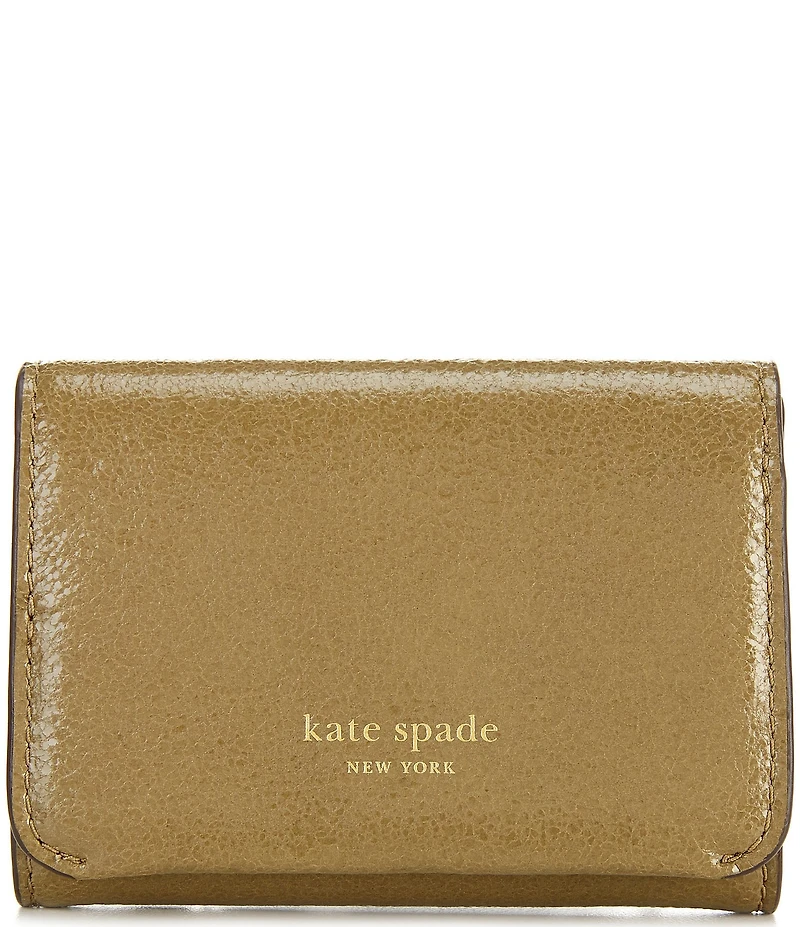 kate spade new york Halo Glazed Leather Card Case Trifold Wallet