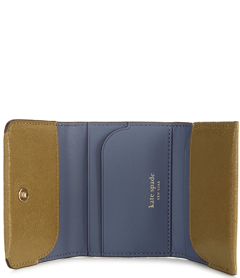 kate spade new york Halo Glazed Leather Card Case Trifold Wallet