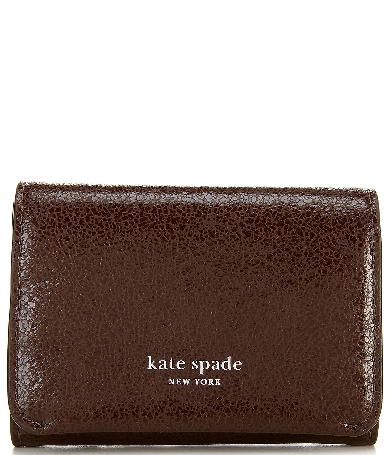 kate spade new york Halo Glazed Leather Card Case Trifold Wallet
