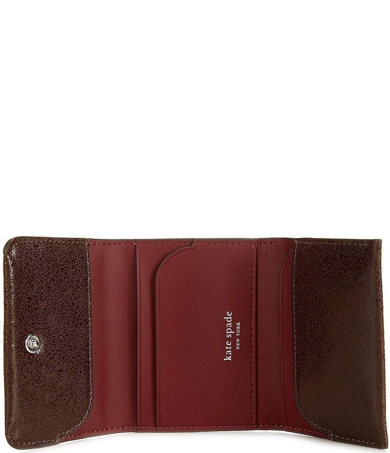 kate spade new york Halo Glazed Leather Card Case Trifold Wallet