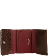 kate spade new york Halo Glazed Leather Card Case Trifold Wallet