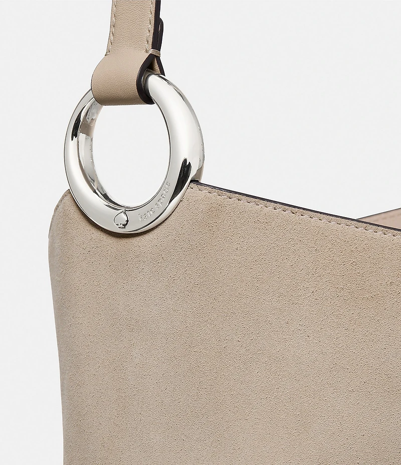 kate spade new york Halo Leather and Suede Bucket Bag