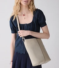 kate spade new york Halo Leather and Suede Bucket Bag