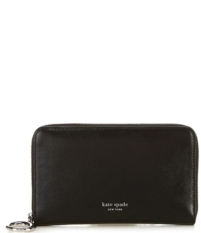 kate spade new york Halo Medium Fine Grain Leather Zip Around Wallet