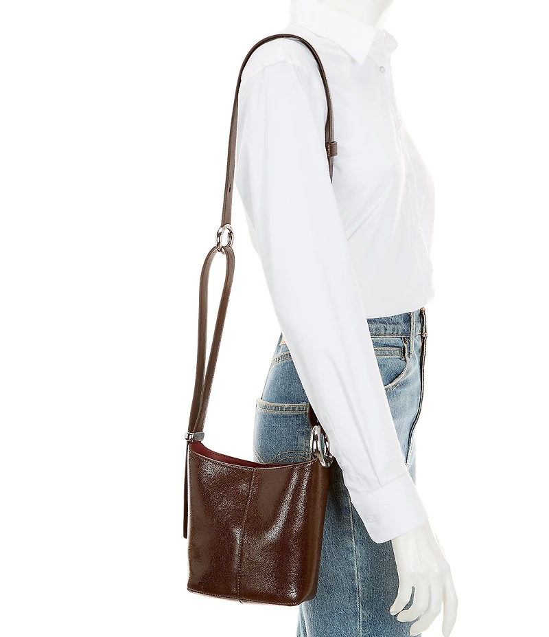 kate spade new york Halo Mini Glazed Leather Bucket Bag
