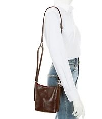 kate spade new york Halo Mini Glazed Leather Bucket Bag