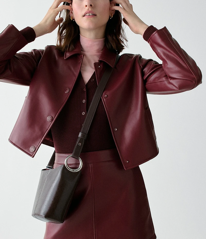 kate spade new york Halo Mini Glazed Leather Bucket Bag