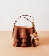 kate spade new york Halo Pleated Wave Leather Mini Bucket Bag