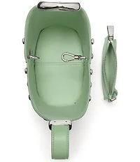 kate spade new york Halo Studded Fine Grain Leather Mini Bucket Bag