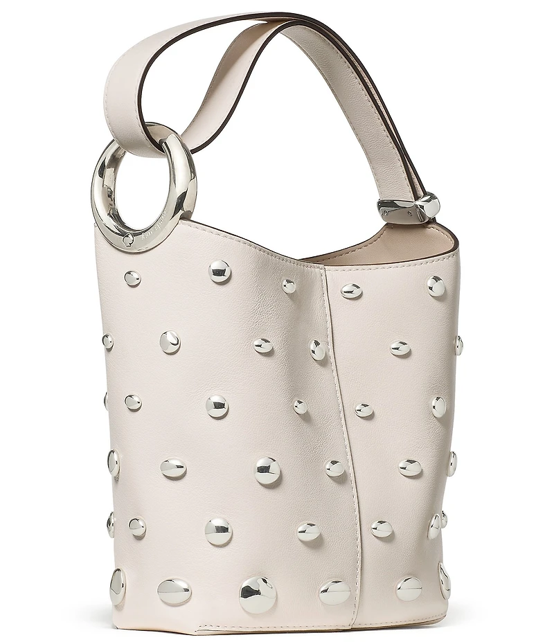kate spade new york Halo Studded Fine Grain Leather Mini Bucket Bag