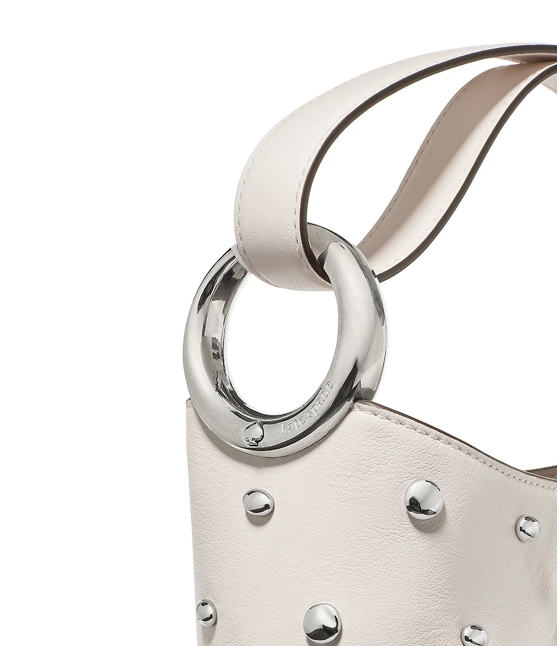 kate spade new york Halo Studded Fine Grain Leather Mini Bucket Bag