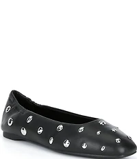 kate spade new york Halo Studded Leather Ballet Flats