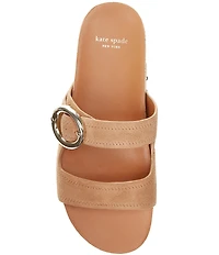 kate spade new york Halo Suede Platform Wedge Slide Sandals