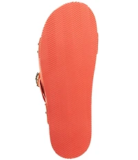 kate spade new york Halo Suede Platform Wedge Slide Sandals