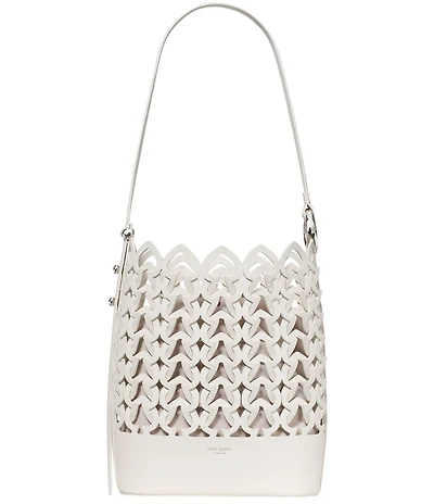 kate spade new york Halo Woven Leather Bucket Bag