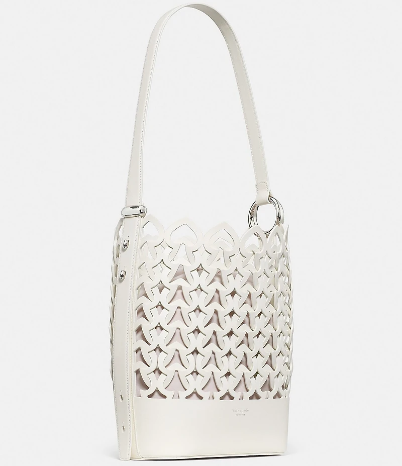 kate spade new york Halo Woven Leather Bucket Bag