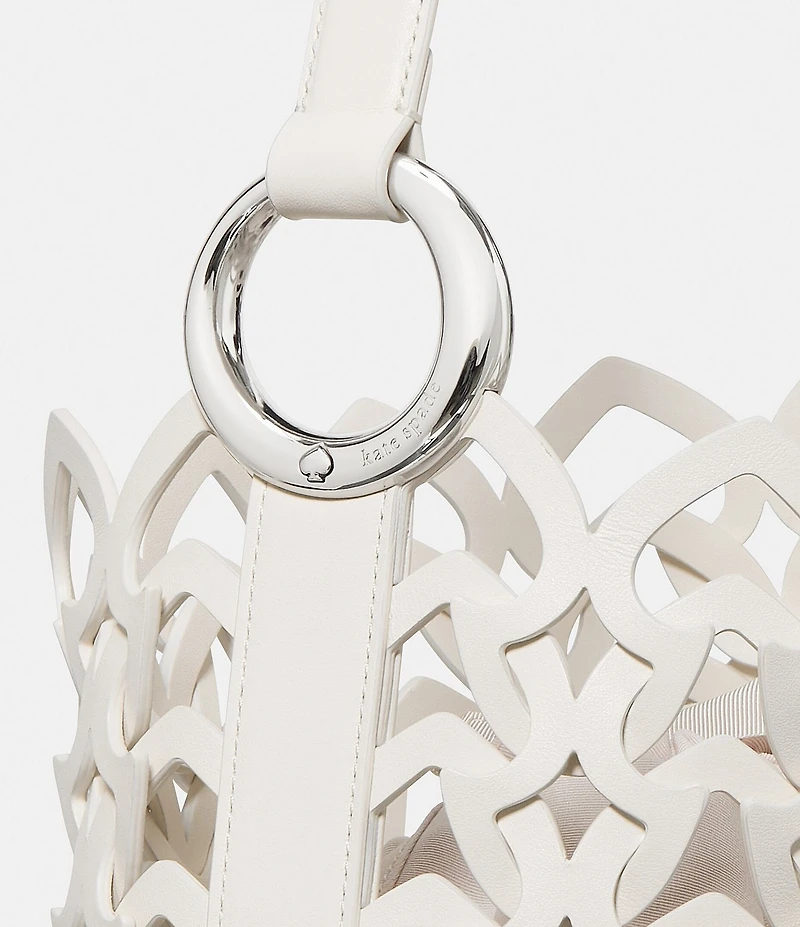kate spade new york Halo Woven Leather Bucket Bag