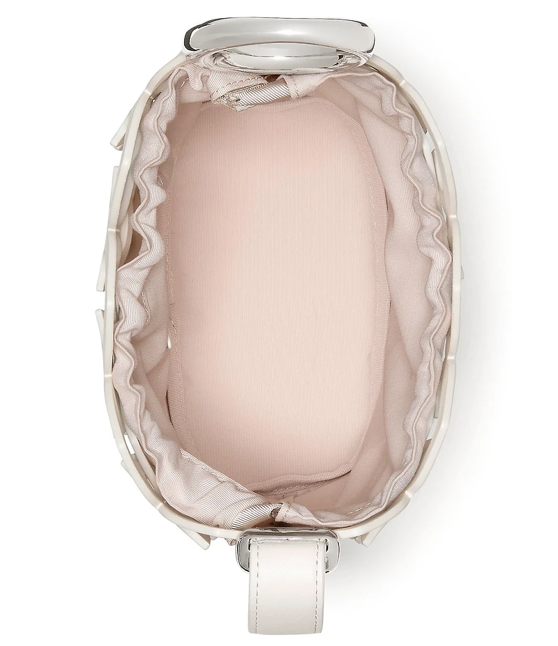kate spade new york Halo Woven Leather Mini Bucket Bag
