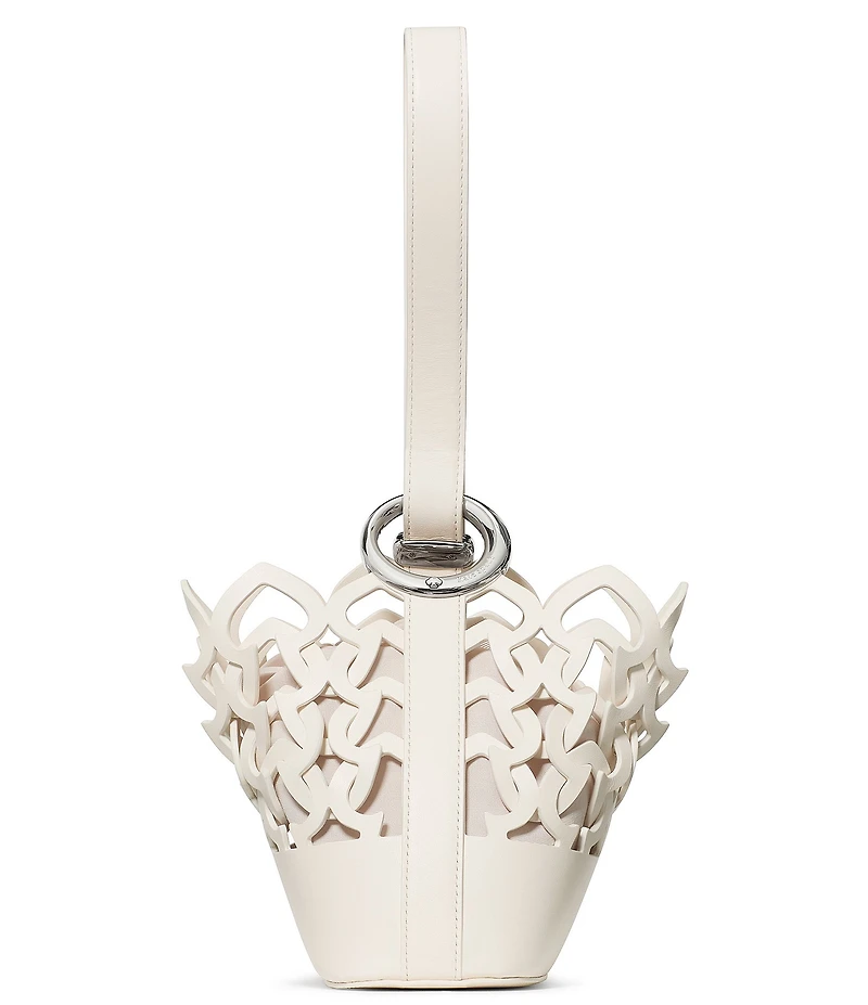 kate spade new york Halo Woven Leather Mini Bucket Bag