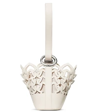 kate spade new york Halo Woven Leather Mini Bucket Bag