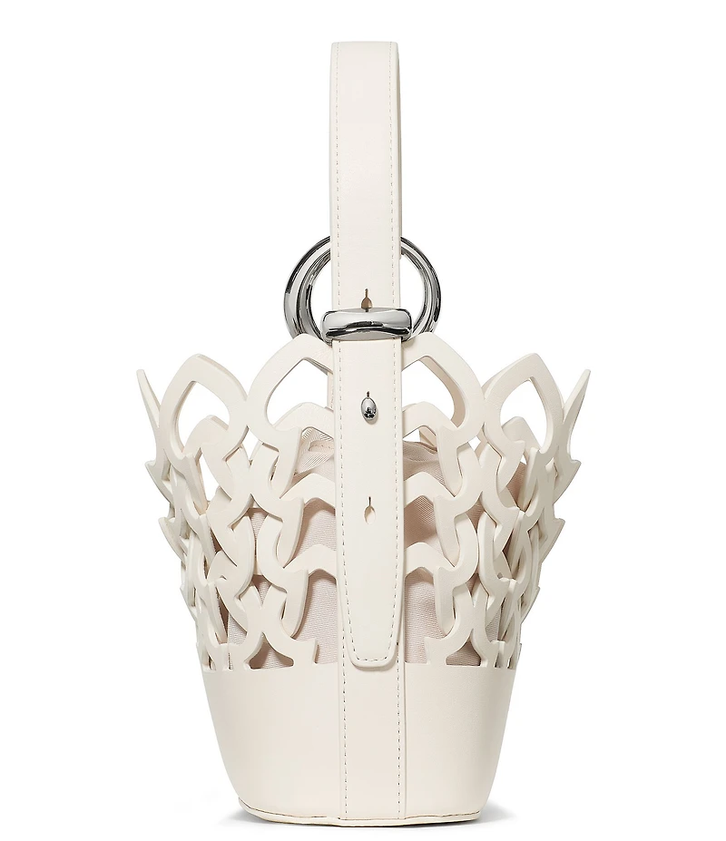 kate spade new york Halo Woven Leather Mini Bucket Bag