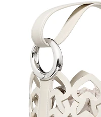 kate spade new york Halo Woven Leather Mini Bucket Bag