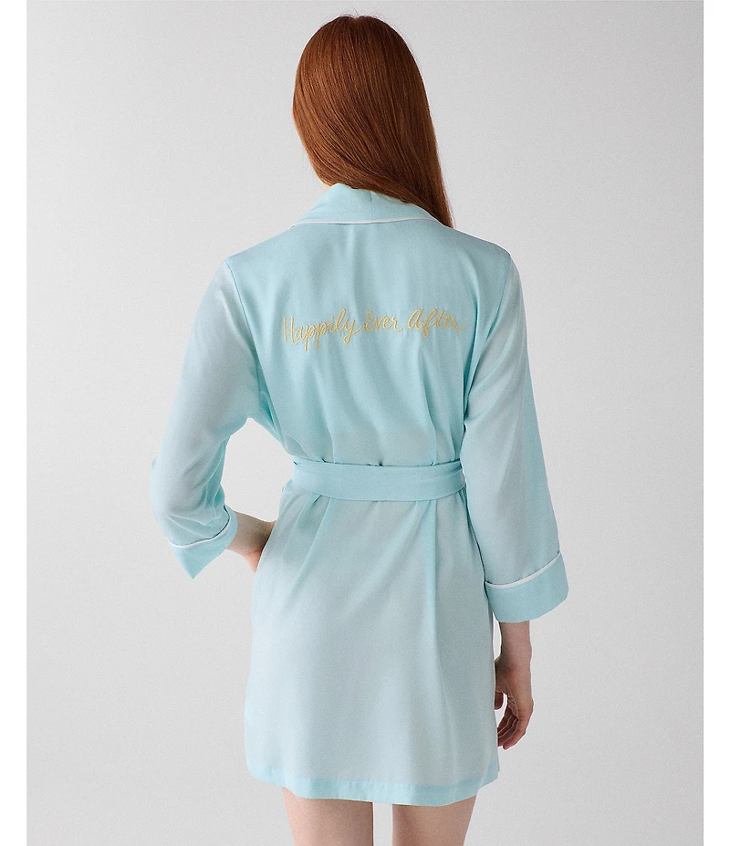 kate spade new york #double;Happily Ever After#double; Charmeuse Bridal Wrap Robe