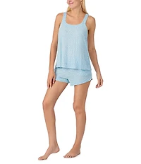 kate spade new york Heart Print Sleeveless Round Neck Jersey Knit Bridal Shorty Pajama Set