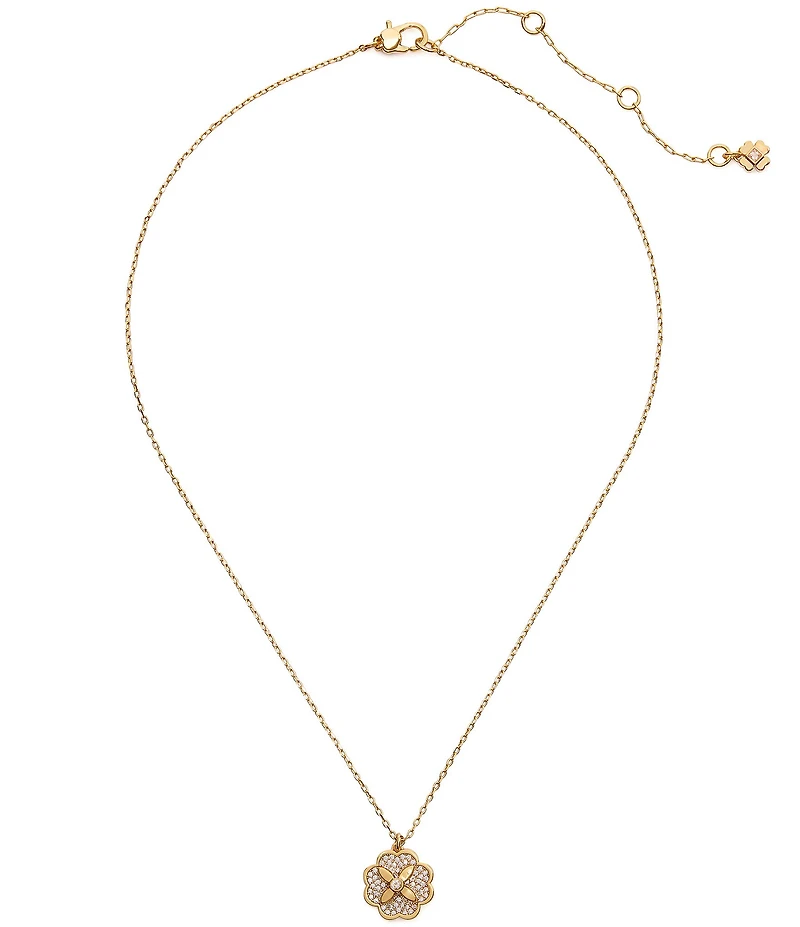 kate spade new york Heritage Bloom Mini Short Pendant Necklace