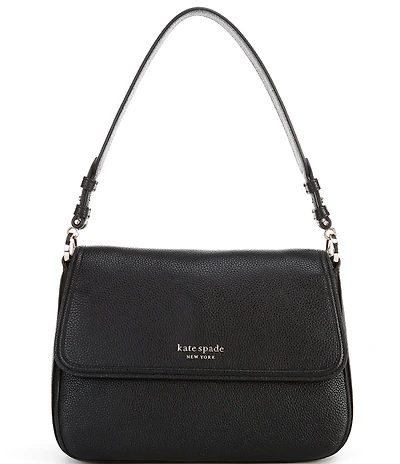 kate spade new york Hudson Medium Flap Pebbled Leather Shoulder Bag
