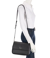 kate spade new york Hudson Medium Flap Pebbled Leather Shoulder Bag