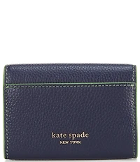 kate spade new york In The Garden Floral Applique Pebble Leather Flap Card Case
