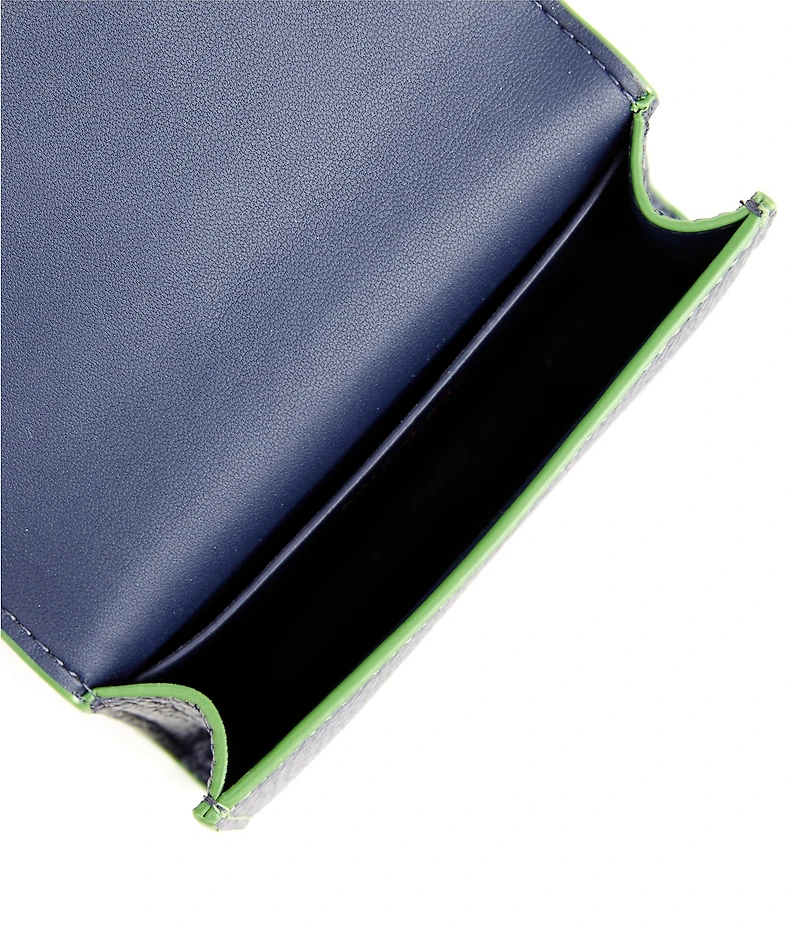 kate spade new york In The Garden Floral Applique Pebble Leather Flap Card Case