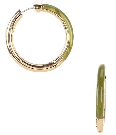 kate spade new york Interlock Hoop Earrings