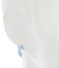kate spade new york Interlock Puffy Huggie Hoop Earrings