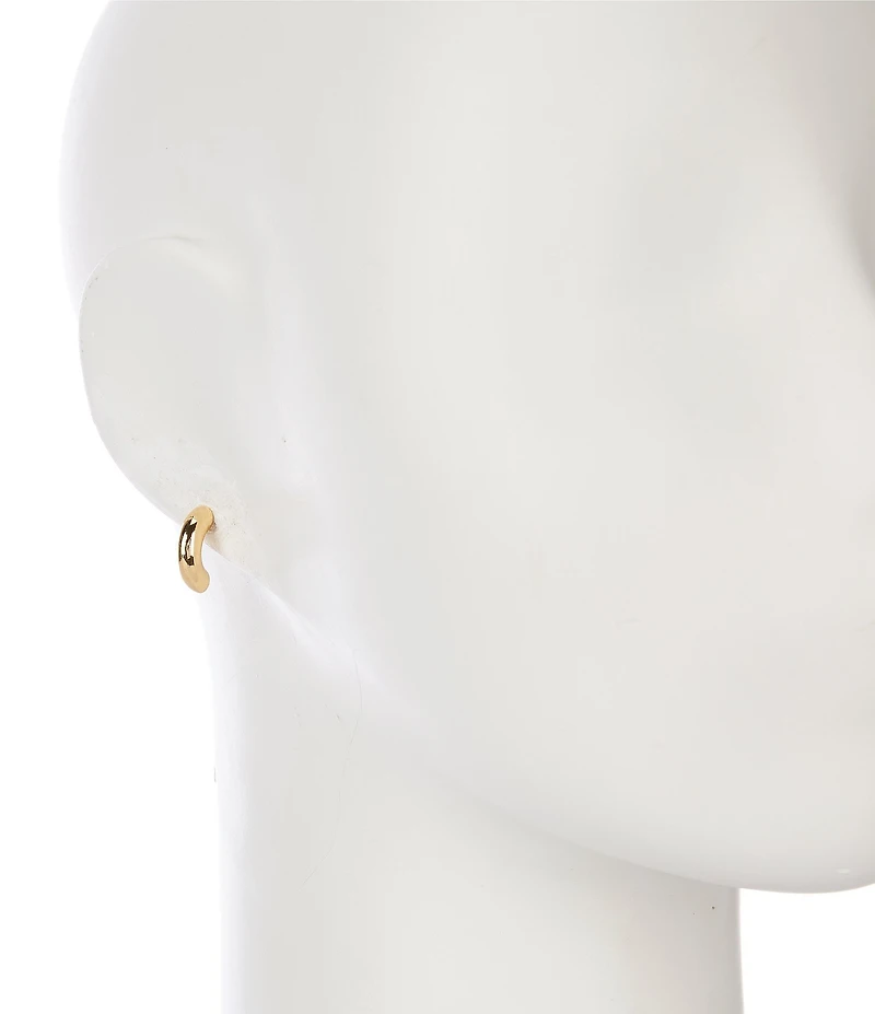 kate spade new york Interlock Puffy Huggie Hoop Earrings