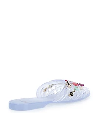 kate spade new york Jellyfish Floral Charm Ornamented Flat Mules
