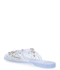 kate spade new york Jellyfish Floral Charm Ornamented Flat Mules
