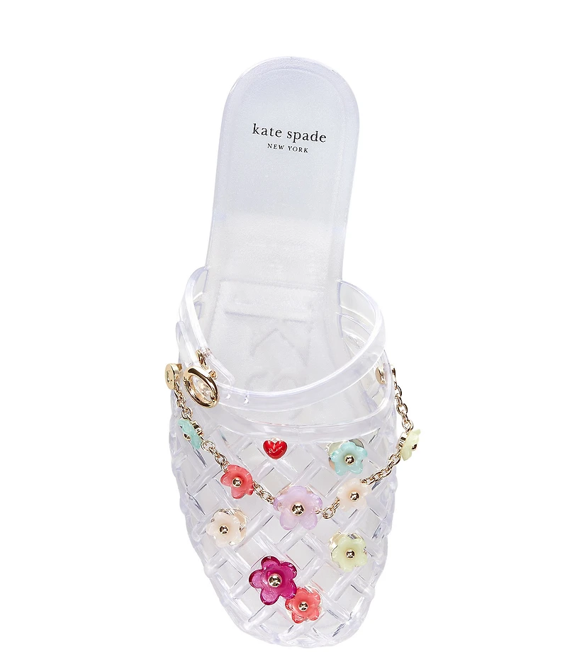 kate spade new york Jellyfish Floral Charm Ornamented Flat Mules