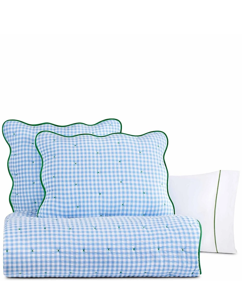 kate spade new york Joyful Gingham Reversible Quilt Bedding Mini Set