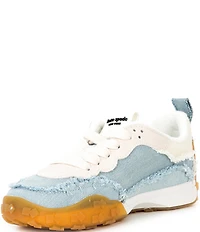 kate spade new york K As In Kate Denim Fray Logo Detail Sneakers