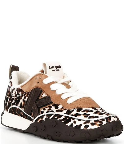 kate spade new york K As In Kate Downtown Leopard Haircalf Lace Up Runner Sneakers