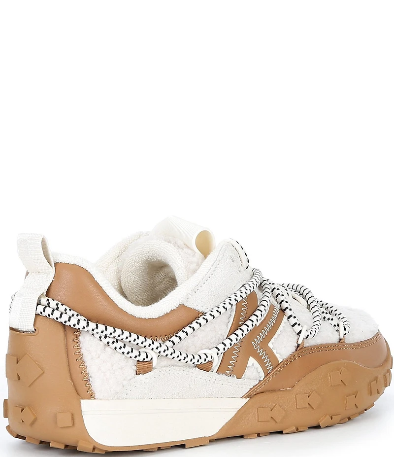 kate spade new york K As In Kate Faux Shearling and Leather Runner Sneakers