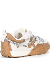 kate spade new york K As In Kate Faux Shearling and Leather Runner Sneakers