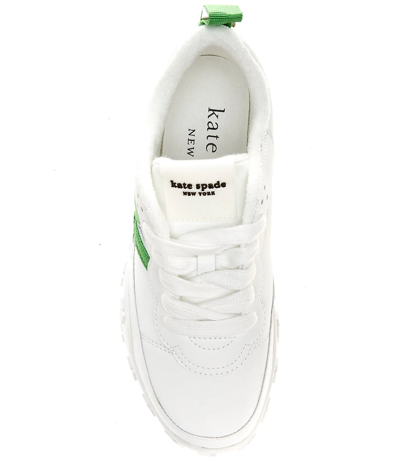 kate spade new york K As In Kate Leather Lace Up Sneakers
