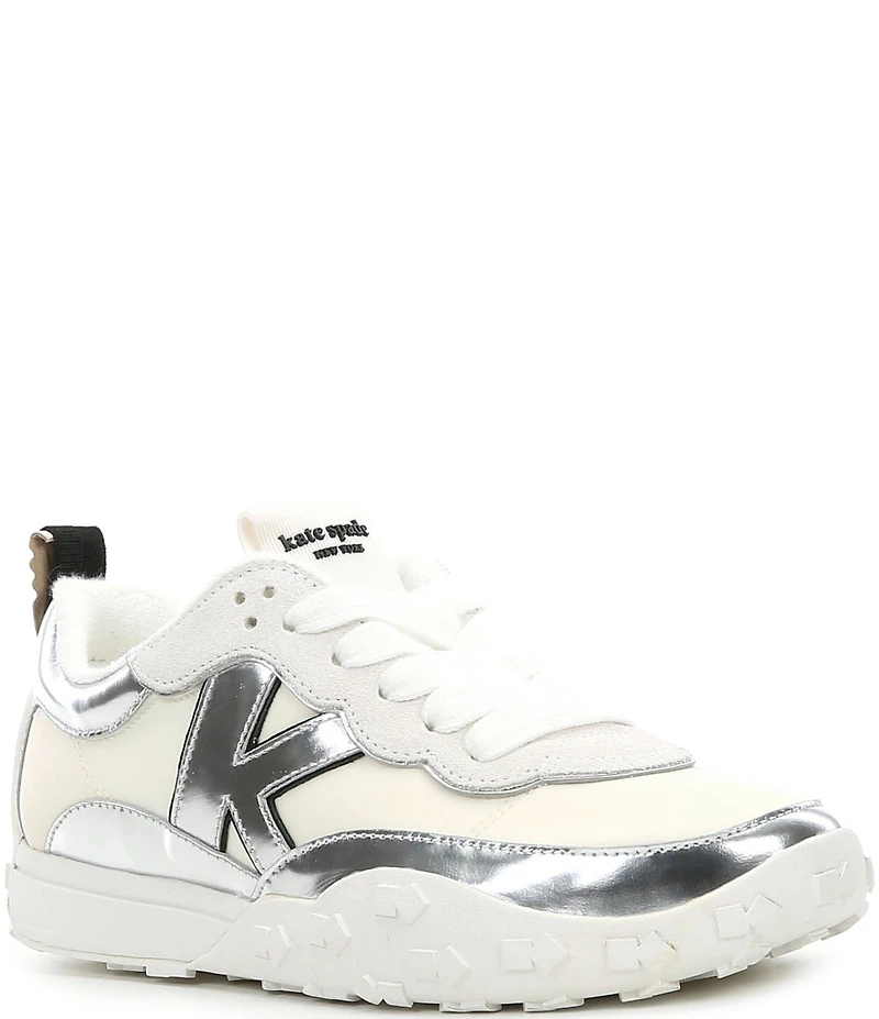 kate spade new york K As In Kate Metallic Lace Up Sneakers