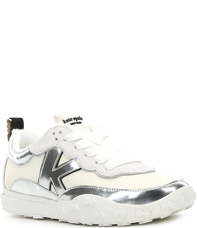 kate spade new york K As In Kate Metallic Lace Up Sneakers