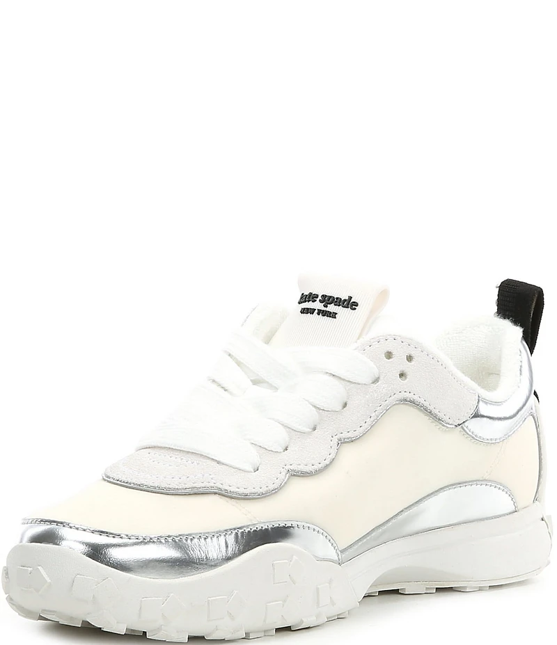 kate spade new york K As In Kate Metallic Lace Up Sneakers